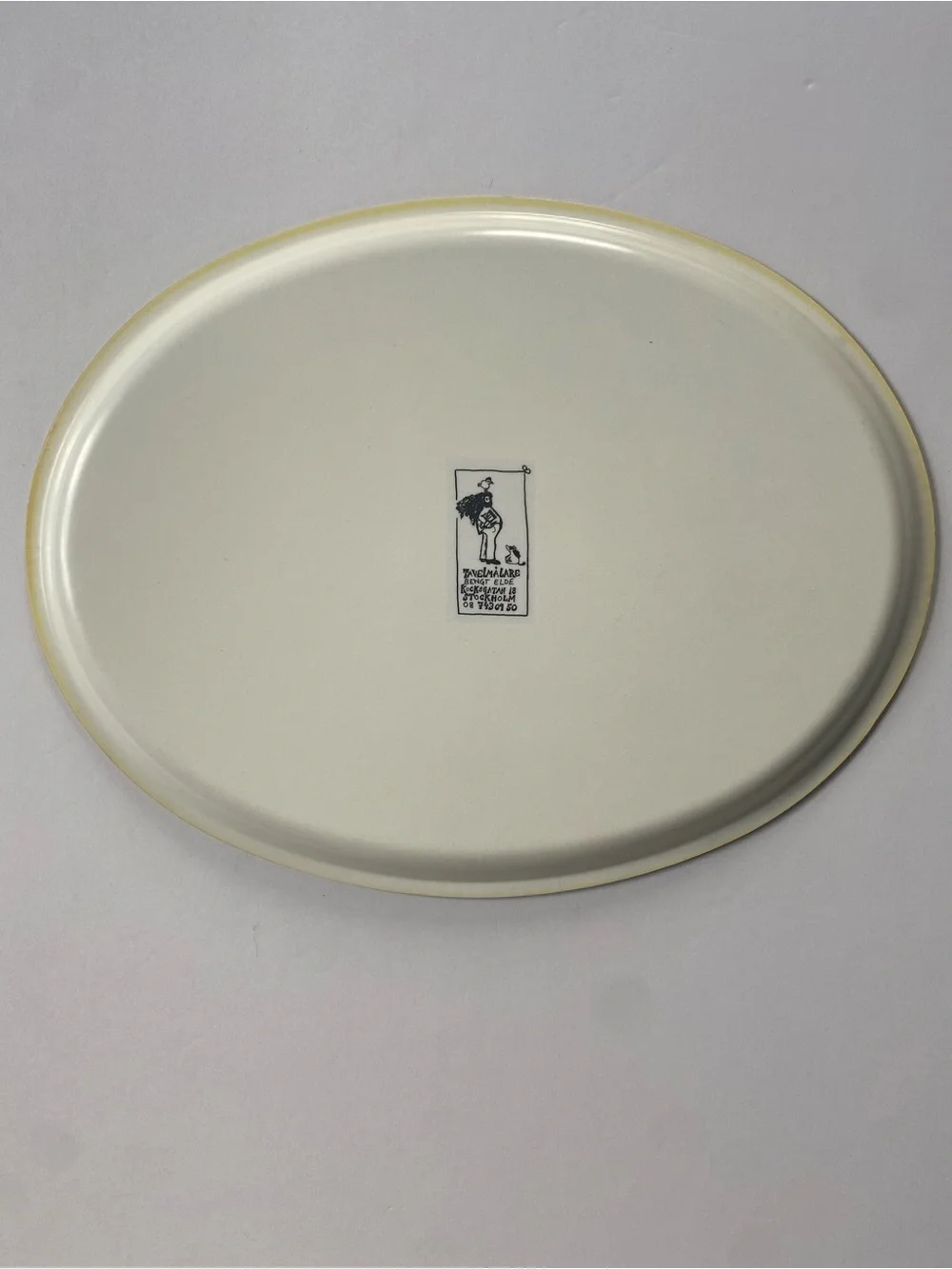 Bengt Elde Stockholm Tray Melamine 13” Swedish Folk Art Mid Century Mod Sweden